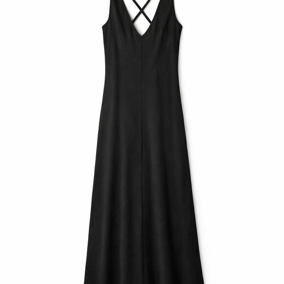 Talbots Dresses & Skirts - Talbots Black Cross Back Maxi Dress Semi Formal dress Size Small